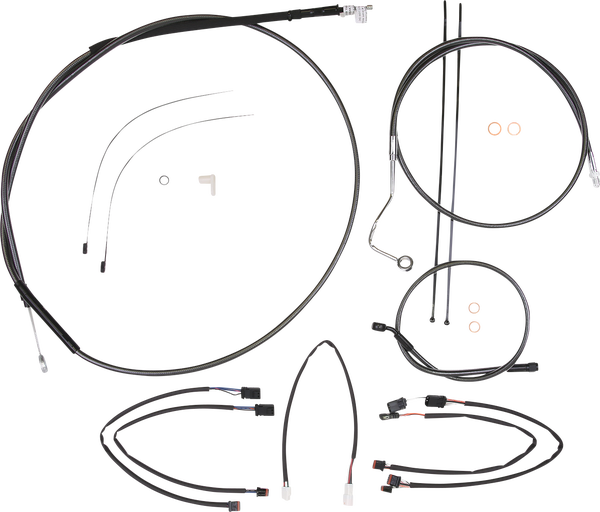 Black Pearl Designer Handlebar Installation Kit Black, 1, nordicamoto.ro