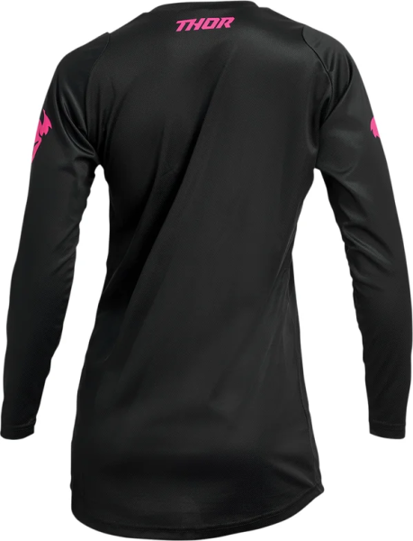 Tricou Dama Thor Sector Minimal Black/Fluo Pink L, 6, nordicamoto.ro