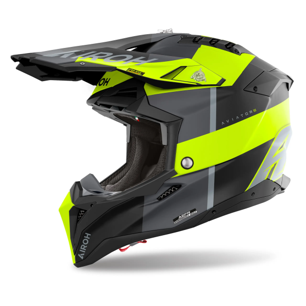 Cască Moto Cross Airoh Aviator 3  Monarch Yellow Matt, 1, nordicamoto.ro