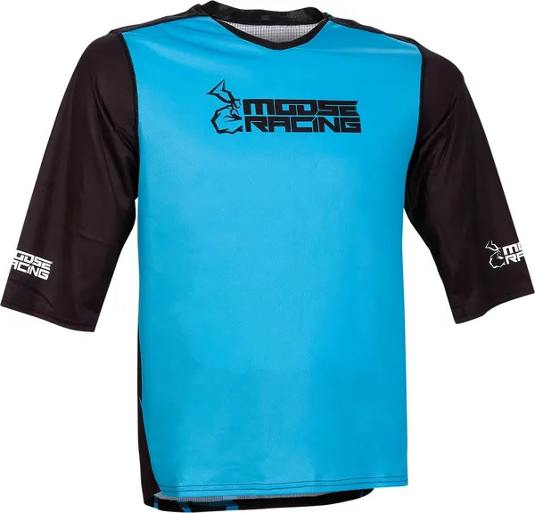 Tricou Moose Racing MTB 3/4 Blue/Black-2