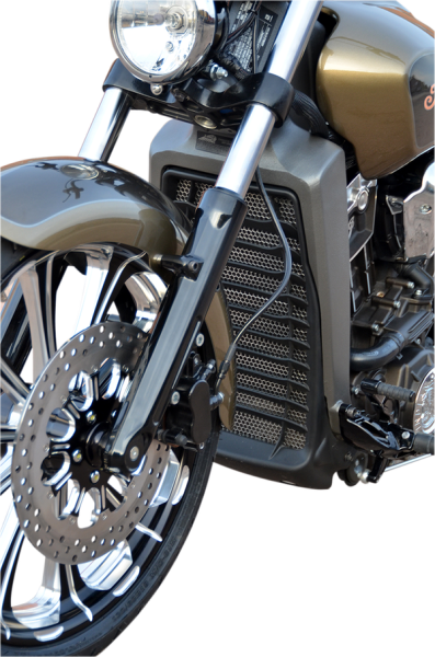 Outrider Radiator Guard Chrome, 2, nordicamoto.ro