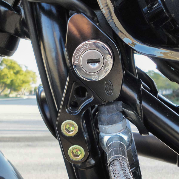 Ignition Switch Relocation Bracket Black, Gold, 2, nordicamoto.ro