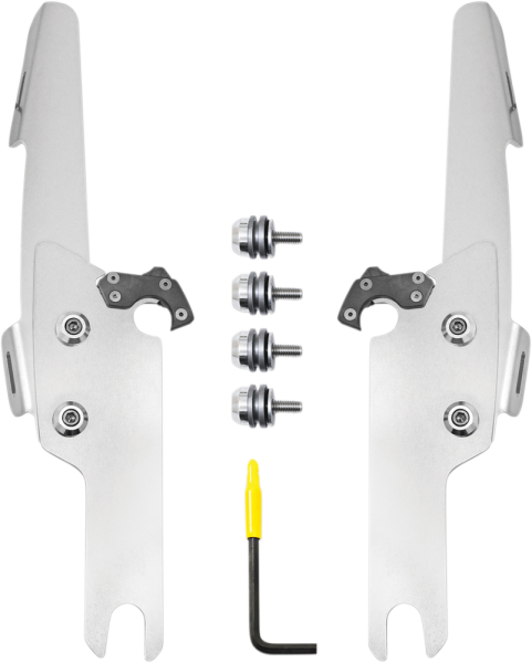 Fats/slim Windshield  Trigger-lock Complete Mount Kit Polished, 1, nordicamoto.ro