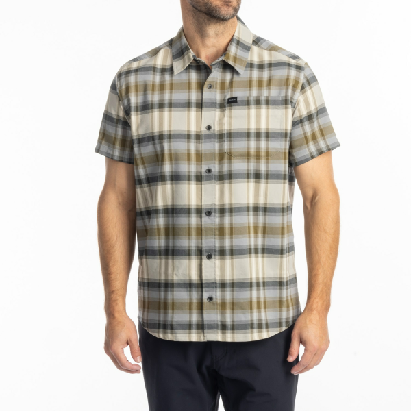 Camasa Klim Nero Stretch Mineral Blue - Golden Brown-3