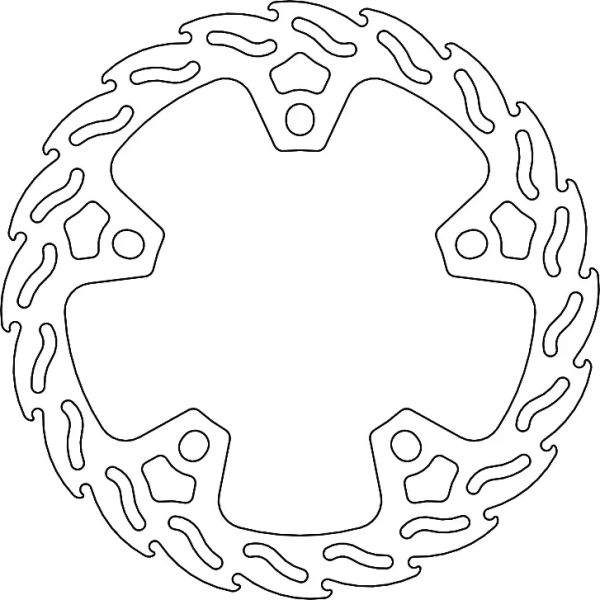 Flame Fixed Brake Rotor Silver -0