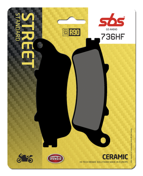Hf Street Ceramic Organic Brake Pads, 1, nordicamoto.ro