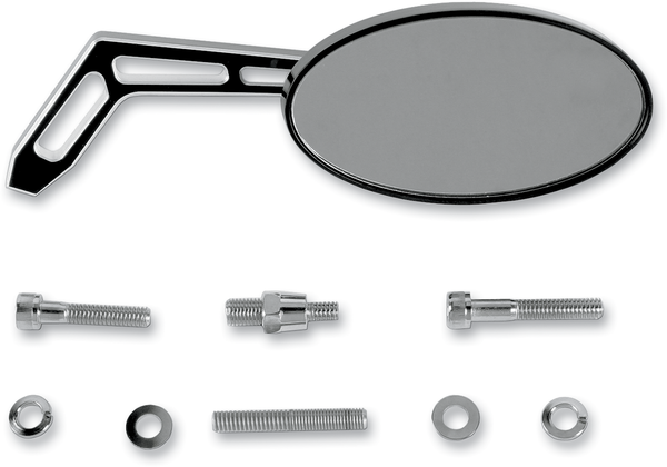 Billet Aluminum Mirrors With Clear Glass Black, 2, nordicamoto.ro