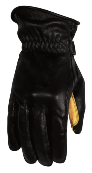 Manusi Piele Rusty Stitches Johnny Black/Yellow