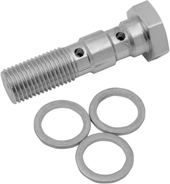 Universal Chrome Steel Banjo Bolt Silver, Chrome, 1, nordicamoto.ro