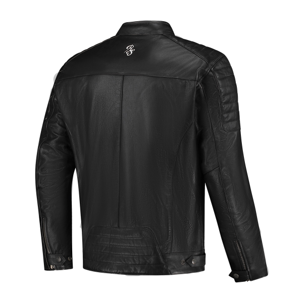 Geaca Piele Rusty Stitches Cooper Black/White-0