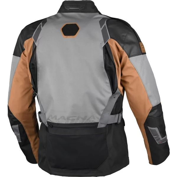 Geaca textil impermeabila touring/adventure MACNA TOUROS M Maro/Gri/Negru, 14, nordicamoto.ro