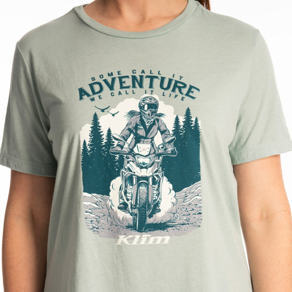 Tricou Dama Klim Adventure Tri-blend Black - Wisteria-1