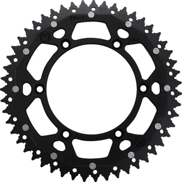 MOOSE RACING Dual Sprocket Black -0
