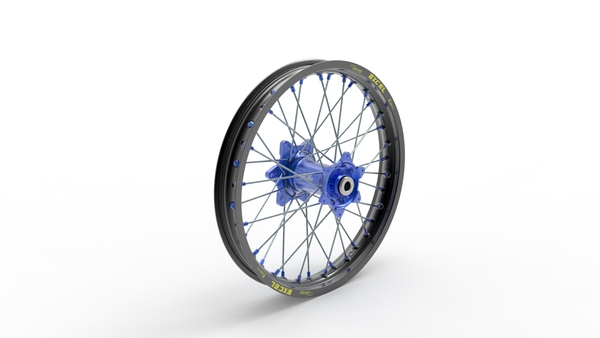 Elite Mx-en Wheel, Silver Spokes Black, Blue, Silver 