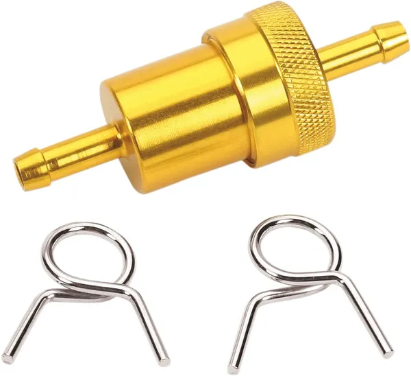 Anodized Aluminum Fuel Filter Gold 