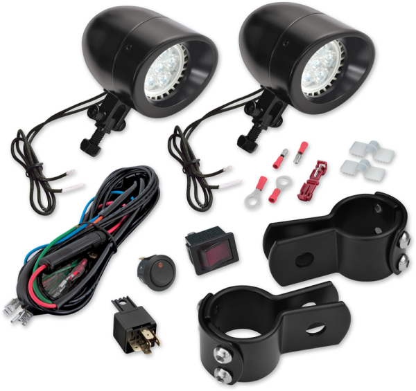 Highway Bar Mini Driving Lights Kit Black, 1, nordicamoto.ro
