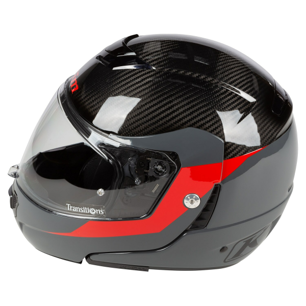Cască Modulară Klim TK1200 Karbon ECE/DOT Gloss White-16