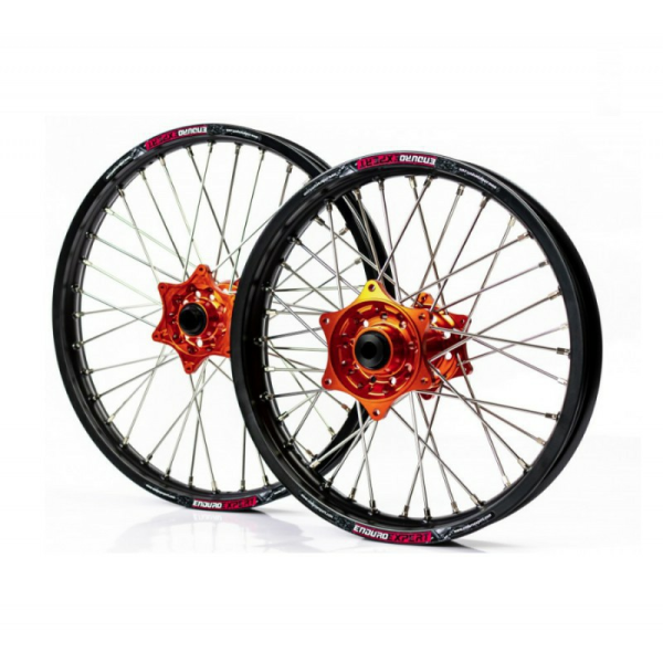 Set roti enduro KTM/Husqvarna 21"x1.60 ax 22mm / 18"x2.15 ax 20mm blue hub Enduro Expert SRE2118BLEE-0