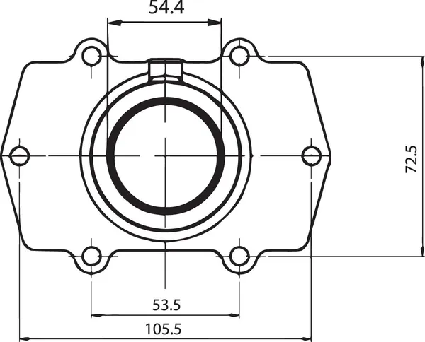 Carburetor Mounting Flange Black-0