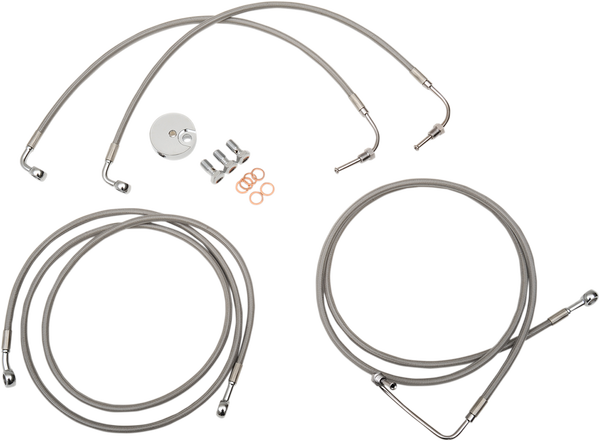 Stainless Steel Brake Line Kit Silver 30, 1, nordicamoto.ro