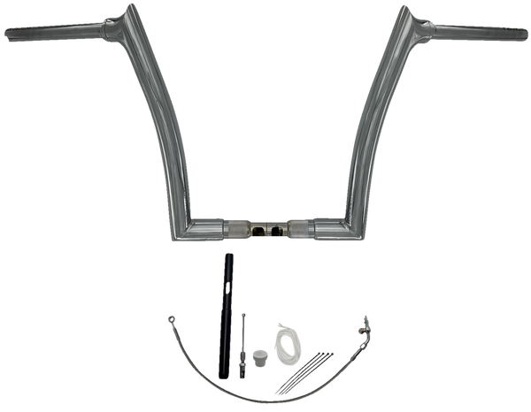 1-1/2(r) Ez Install Pointed Top Handlebar Kit Silver, 2, nordicamoto.ro