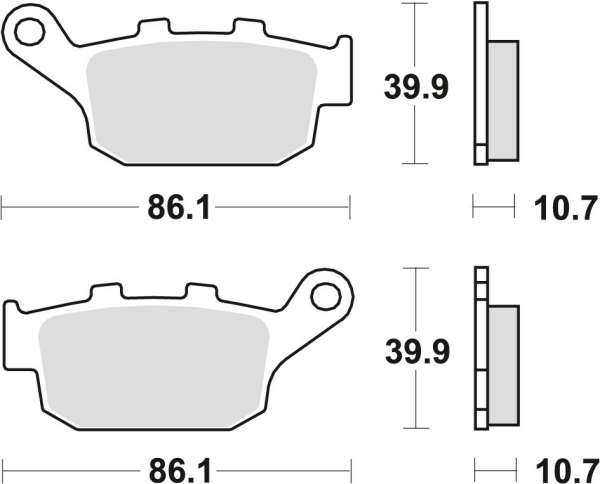 Placute frana spate TRW Sinterizate STREET HONDA XLV TRANSALP '91-'13/XRV 750 AFRICA TWIN '90-'03/NX 650 DOMINATOR '88-'94/SUZUKI XF 650 '97-'02/YAMAHA XJ6 '09-'12