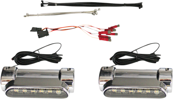 Dynamic Amber/white Engine Guard Leds/universal Chrome, 1, nordicamoto.ro