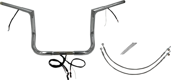 Plug & Play Ez Install 1-1/4(r) Flat Top Handlebar Kit Silver, 2, nordicamoto.ro