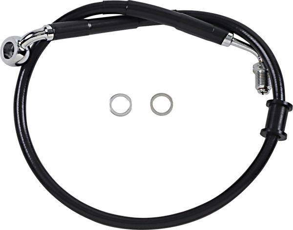 Stainless Steel Brake Line Kit Black, Vinyl Coated, 1, nordicamoto.ro