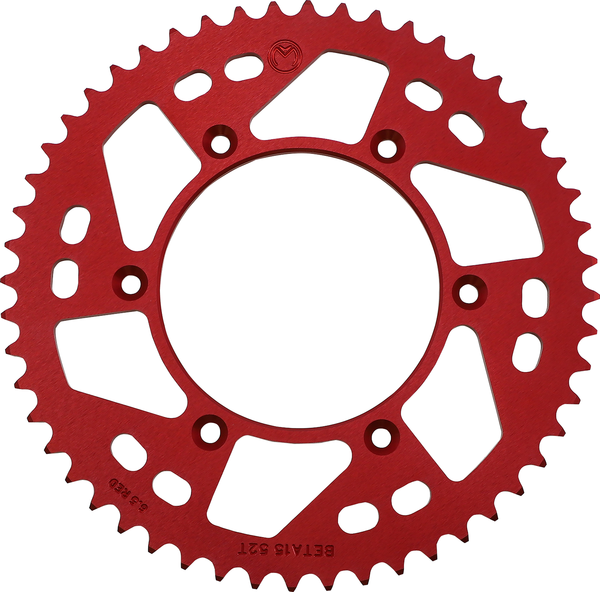 MOOSE RACING Rear Aluminum Sprocket Red -1