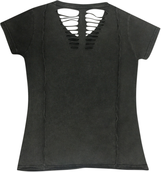 Women's Dagger Skull T-shirt Gray XL, 2, nordicamoto.ro