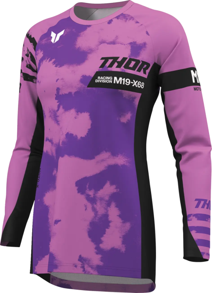 Womens Launchmode Bleach Jersey Purple, Black -7