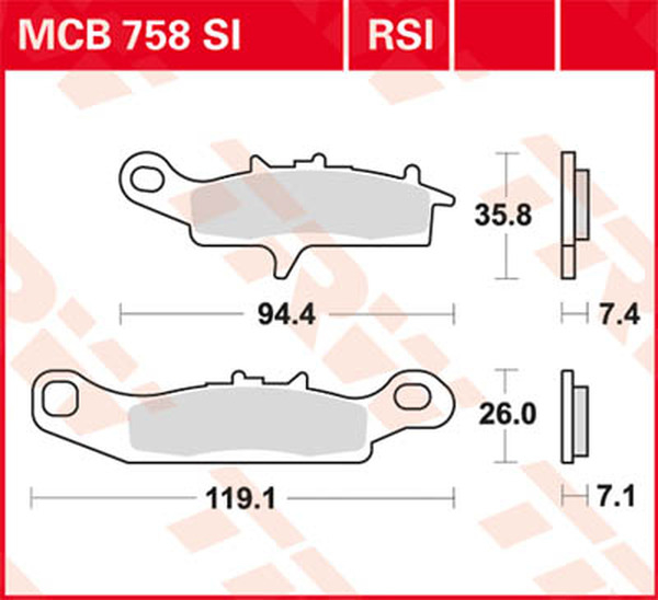 Rsi Series Sindered Off-road Race Brake Pads, 1, nordicamoto.ro