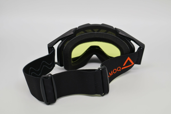 AMOQ Youth Snow Goggles Black-Orange, yellow lens-0