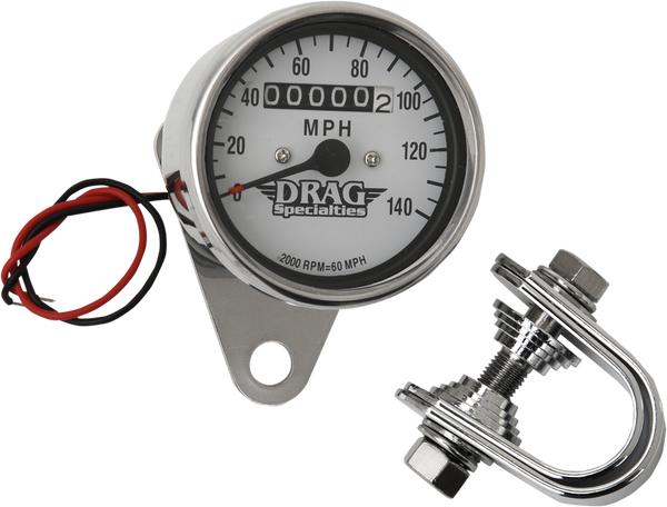 2.4(r) Mini Mechanical Speedometer White, 1, nordicamoto.ro