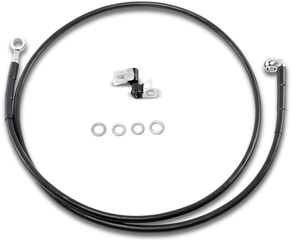 Extended Length Black Vinyl Brake Line Kit Black Oversize [+254 mm (10'')], 1, nordicamoto.ro