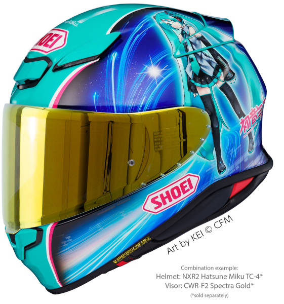 Casca integrala SHOEI NXR2 HATSUNE MIKU TC-4 Albastru/Verde XL-5