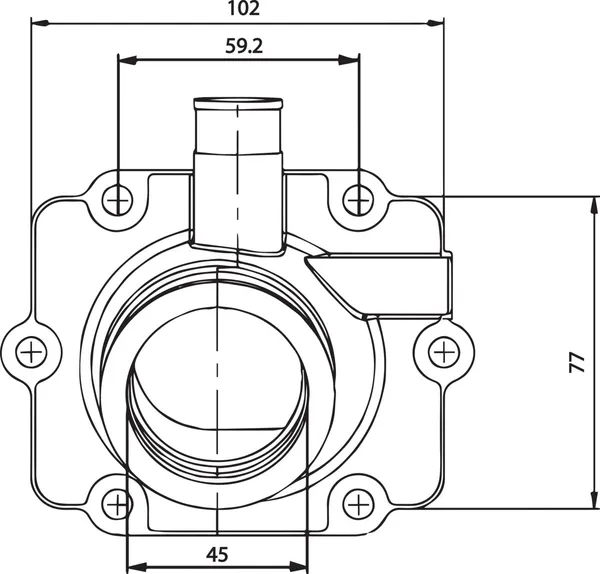 Carburetor Mounting Flange Black-1