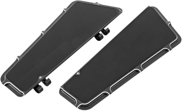 Fusion Series Adjustable Floorboards Black, Silver, 1, nordicamoto.ro