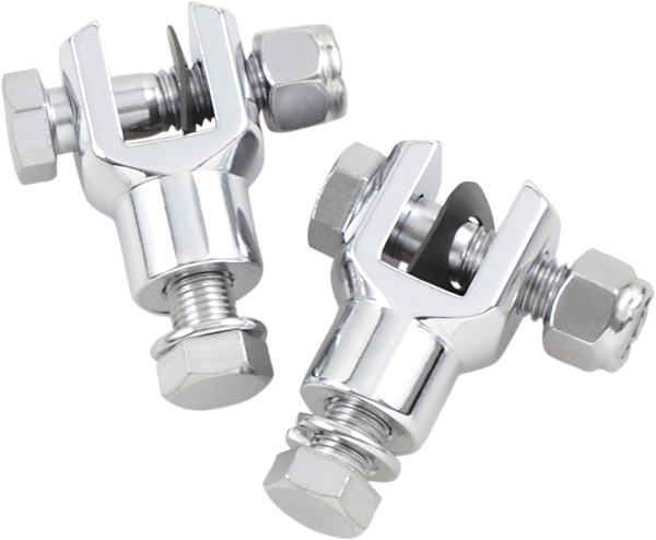 Replacement Chrome Footpeg Clevis Mounts Silver, 1, nordicamoto.ro