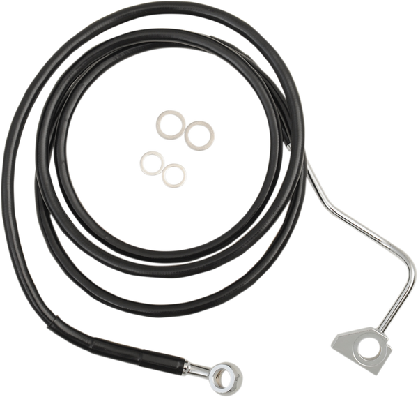 Extended Length Black Vinyl Brake Line Kit Black Oversize [+203 mm (8'')], 1, nordicamoto.ro