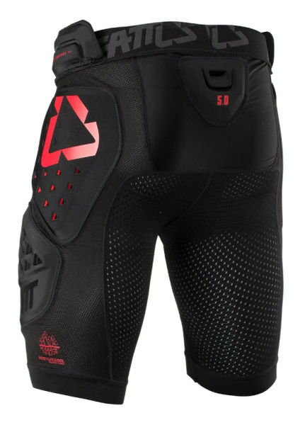 Pantaloni scurti protectie Leatt 3DF 5.0 Black/Red-1