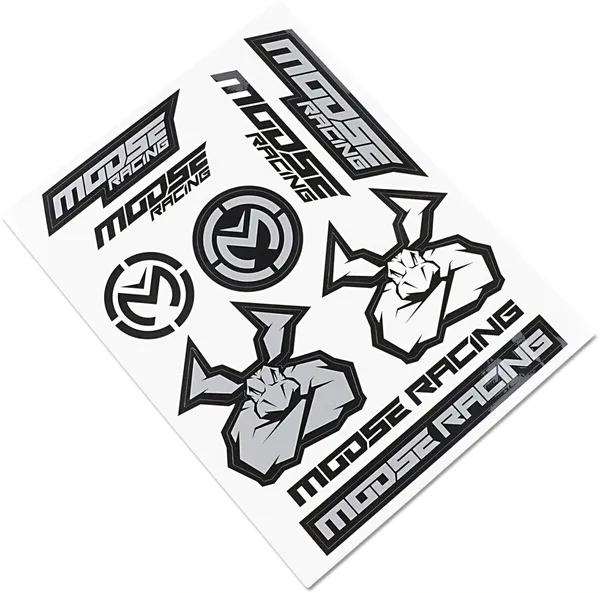 MOOSE RACING S2 Decal Black, Silver -3