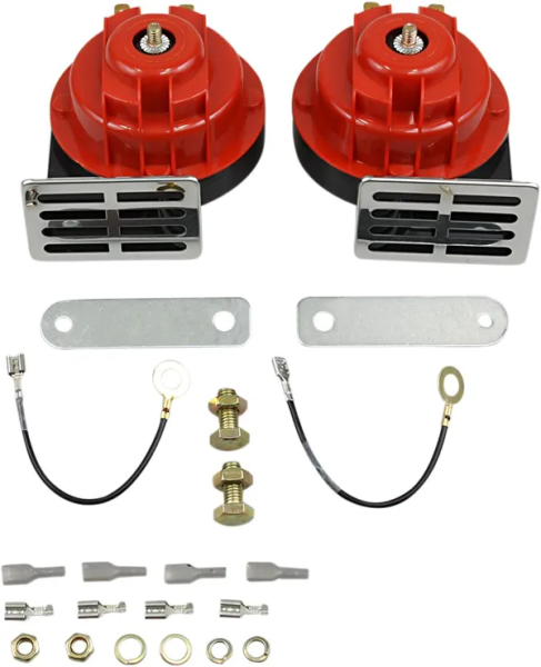Dual Horn Kit Black, Red, Zinc -0