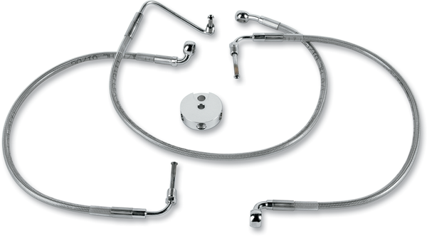 Stainless Steel Brake Line Kit Silver, Clear-coated, 1, nordicamoto.ro