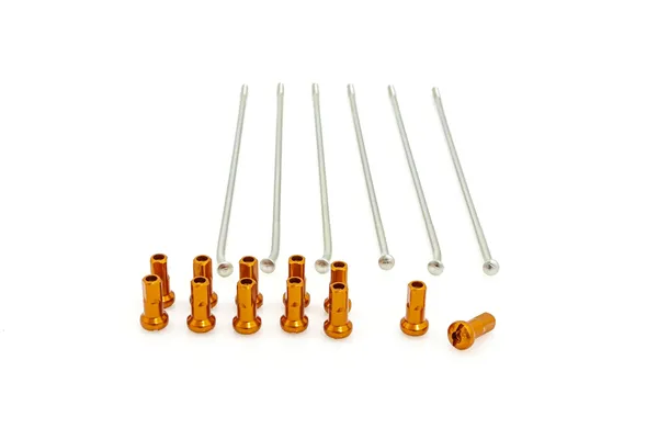 Spoke And Nipple Replacement Kit Aluminum, Orange-1
