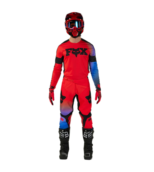 Pantaloni Moto Fox 360 Streak Rosu Fluo-0