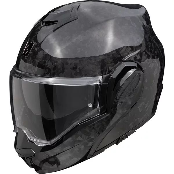 Casca modulara flip-back SCORPION EXO-TECH EVO ONYX SOLID CARBON M Negru, 1, nordicamoto.ro