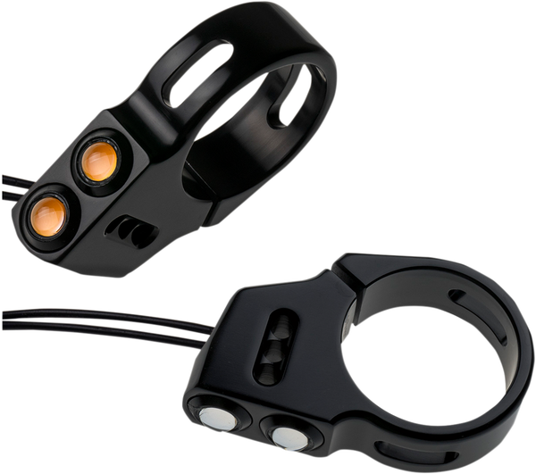 Rat Eye Led Fork Mount Turn Signals Blue, 1, nordicamoto.ro