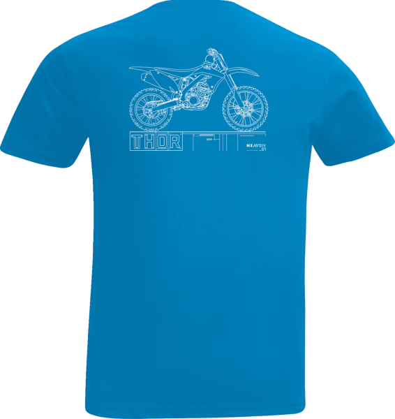 Toddler Blueprint T-shirt Blue -0